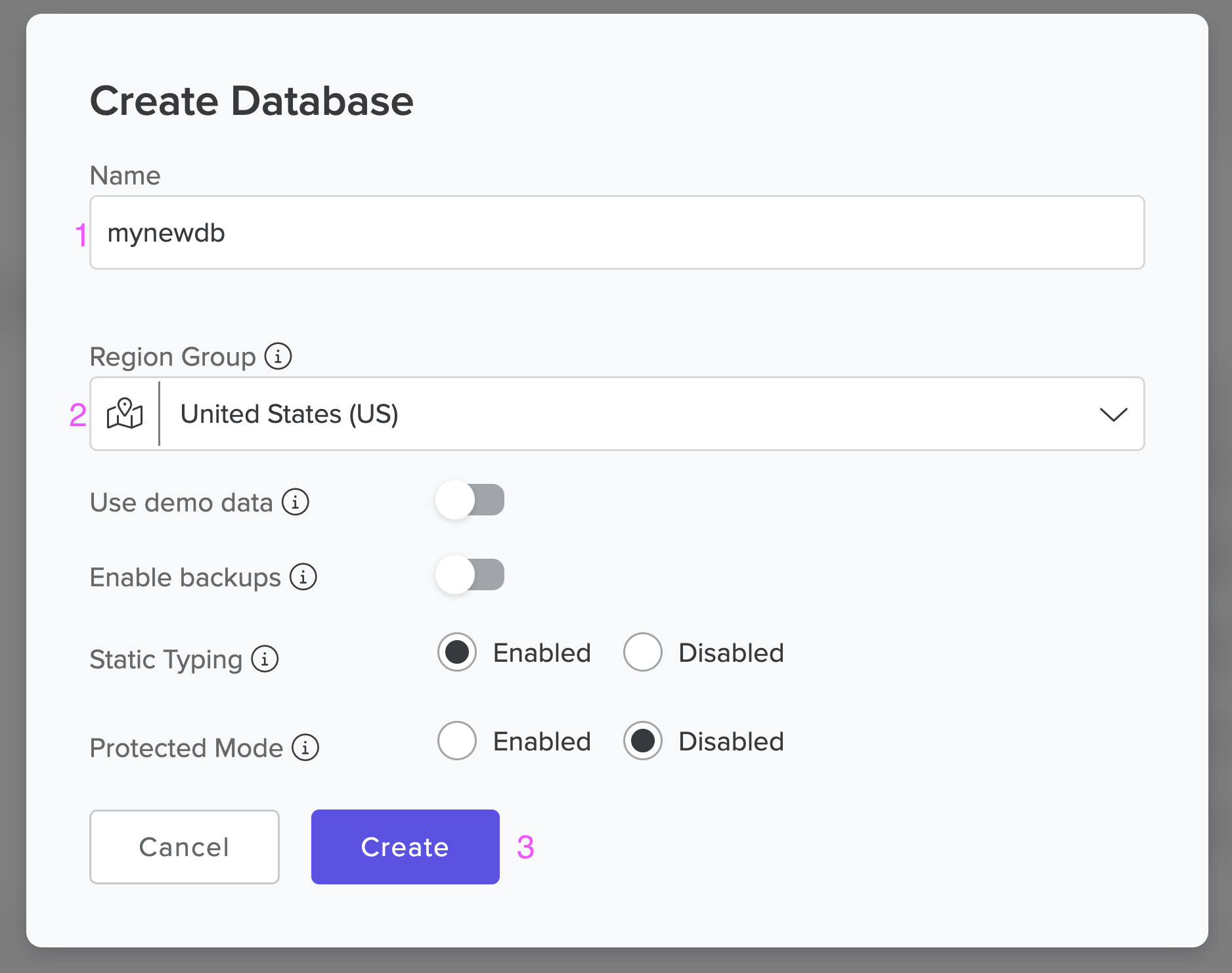 Name your database